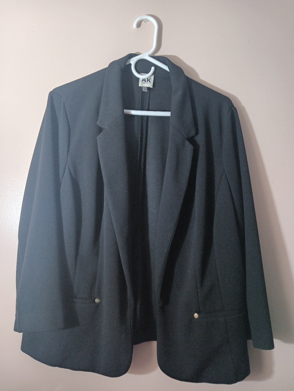 Anne Klein Black Open-Front Women's Blazer